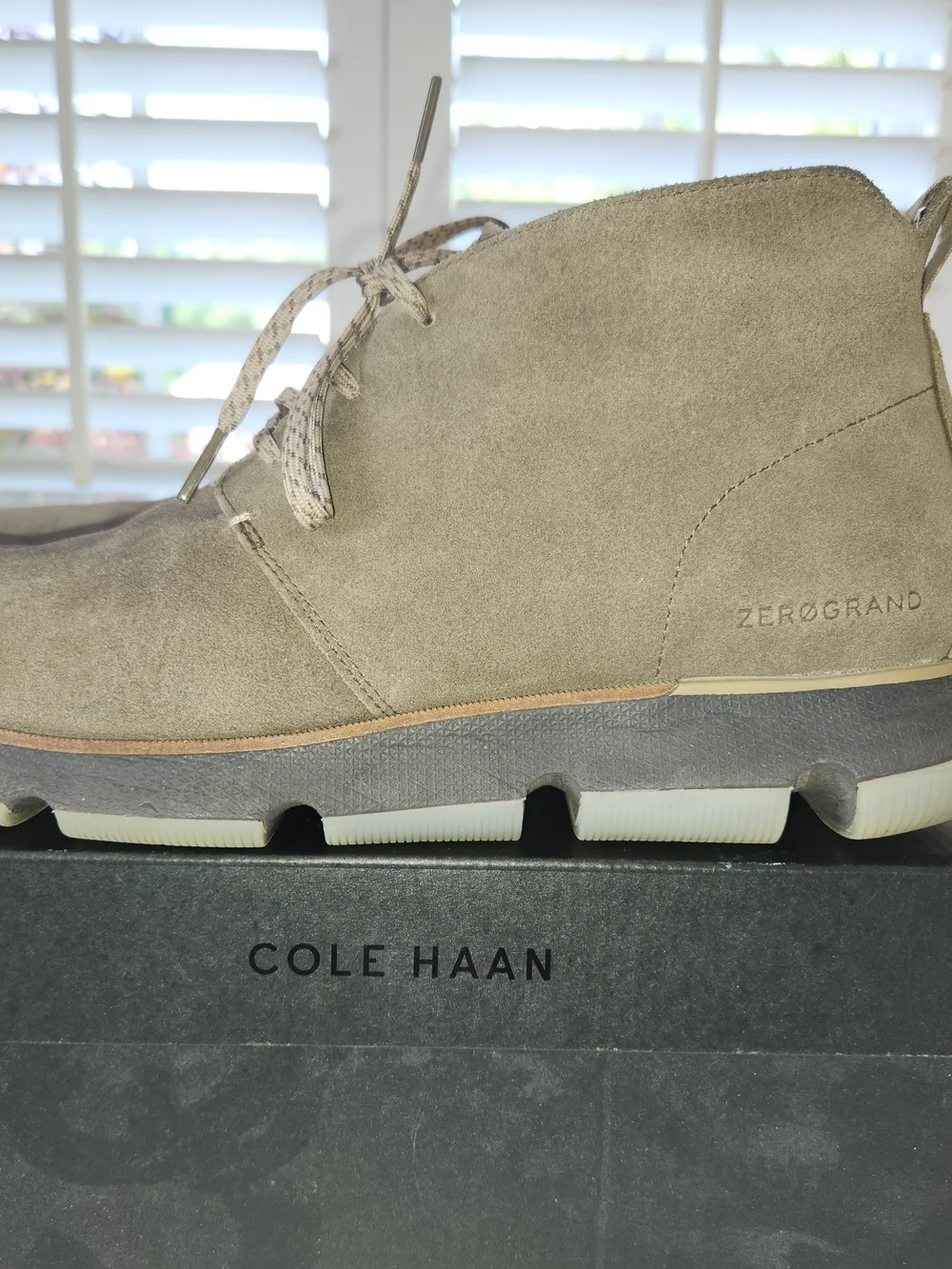 Cole Haan Men's Taupe Suede Chukka Boots with ZERO Insole